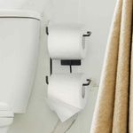 Porta Papel Higiênico Duplo sem Tampa Preto