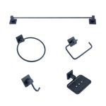 Kit Acessórios para Fixar Inox Quadra com 5 peças Preto Fosco