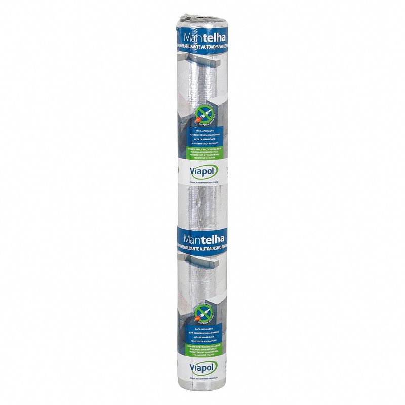 FITA ASFALT ALUM MANTELHA CZ 100CM 10M  LAJES E TELHADOS