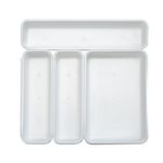 Organizador Cozinha para Talheres com 4 Divisórias Branco Dasplast