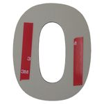 Número 0 Adesivo Alumínio Composto 12,5cm