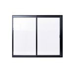 Janela de Correr 2 Folhas sem Grade Alumínio Preto 100x120cm