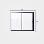 Janela de Correr 2 Folhas sem Grade Alumínio Preto 100x120cm