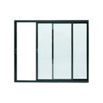 Janela de Correr 2 Folhas sem Grade Alumínio Preto 100x120cm