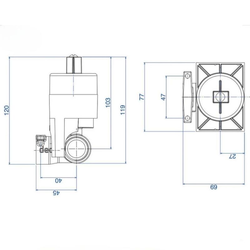 Base Monocomando para Chuveiro Baixa e Alta Pressão Bruto 3/4"