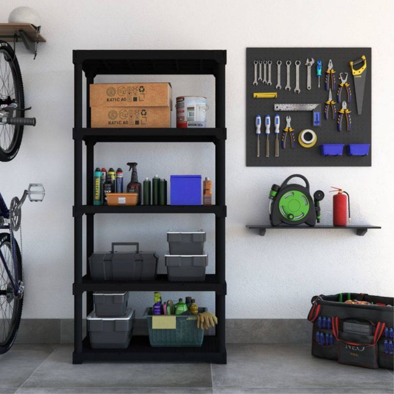 Estante Ecológica 05 Prateleiras 167x82x42cm Preta