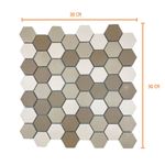 Pastilha de Porcelanato Hexagonal Eco985 Light Blend Bege 30x30cm