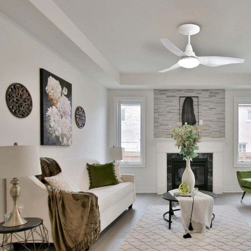 Ventilador de Teto Mestre Branco LED Controle Remoto Bivolt