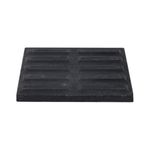 Piso Cimentício Rampa Filete Preto 30,7x30,7cm Amarrado com 5 Un.