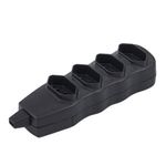 Tomada em Barra com 4 tomadas de 2 Pólos + Terra 10 Amperes Preta