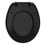 Assento Sanitário Convencional Premium Polipropileno Oval Preto