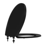 Assento Sanitário Convencional Premium Polipropileno Oval Preto