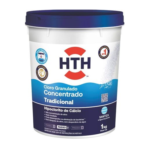 Cloro Granulado Piscina Concentrado Tradicional 10kg HTH