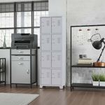 Armário de Aço com 08 Portas 196x63x36cm Cinza