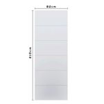 Folha de Porta Frisada Bella MDP Semissólida Branco UV 210x82cm