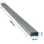 Condutor Retangular Aço Corte 33 Zincado 2m Calhaforte