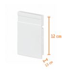 Rodapé Poliestireno P.U Branco Frisado 12x1,5x240cm