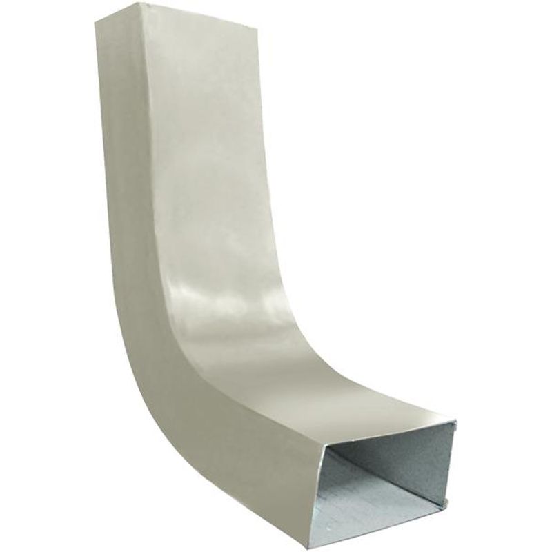 Curva Retangular Aço Corte 28 Galvalume Branco Calhaforte