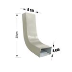 Curva Retangular Aço Corte 28 Galvalume Branco Calhaforte