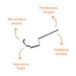 Suporte Externo Moldura Aço Corte 28 Zincado Calhaforte