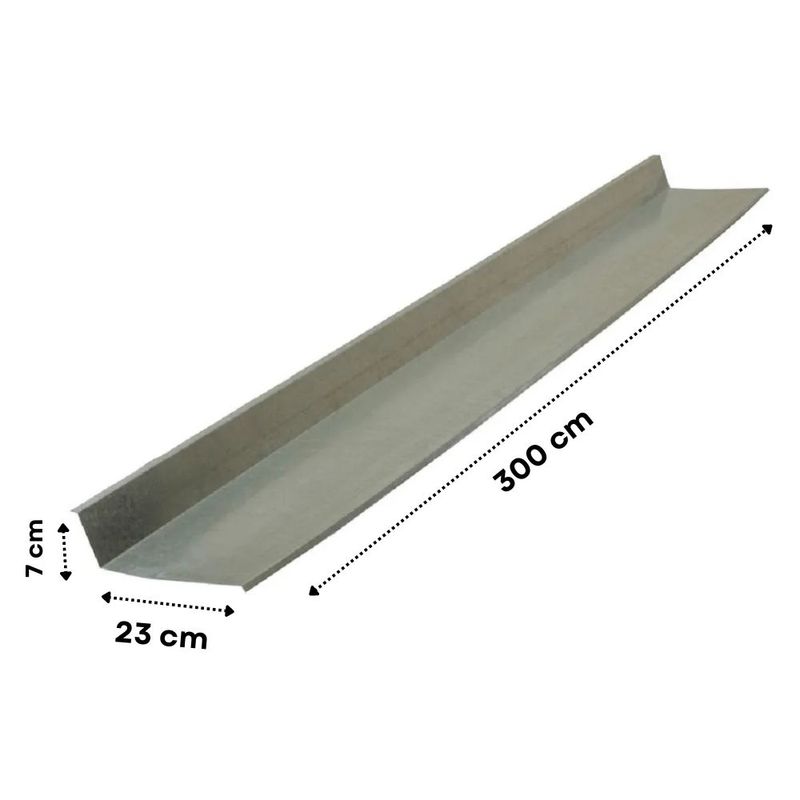 Rufo Externo Aço Corte 28 Zincado 3m Calhaforte