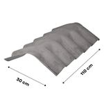 Cumeeira Normal Fibrocimento Cinza 15º 110x30cm Brasilit