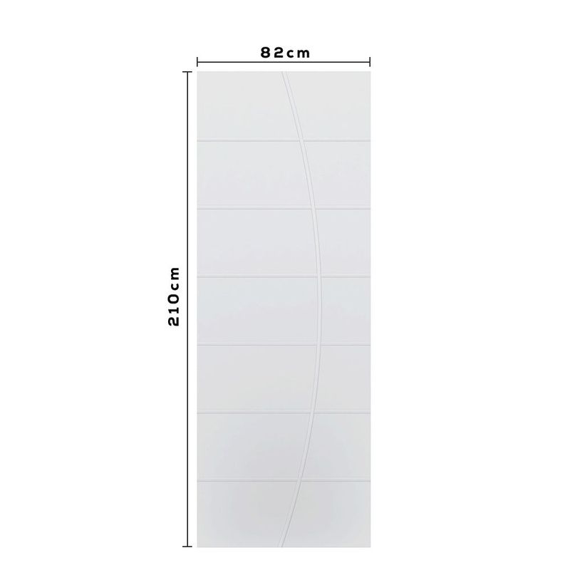 Folha de Porta Frisada MDP Elegance Semissólida Branco UV 210x82cm