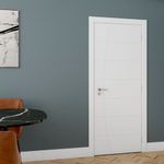 Folha de Porta Frisada MDP Elegance Semissólida Branco UV 210x82cm