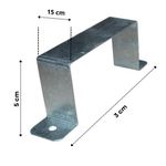 Abraçadeira Condutor Retangular Aço C33 Zincado 15x3cm Calhaforte