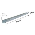 Calha Moldura Aço Corte 28 Zincado 3m Calhaforte