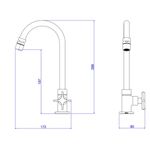 Torneira para Cozinha Flex Cromado de Mesa Bica Móvel