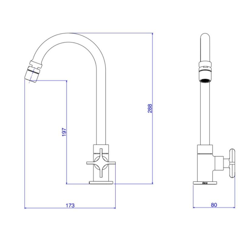 Torneira para Cozinha Flex Cromado de Mesa Bica Móvel