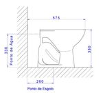 Vaso Sanitário Convencional Saída Vertical Izy Branco Deca