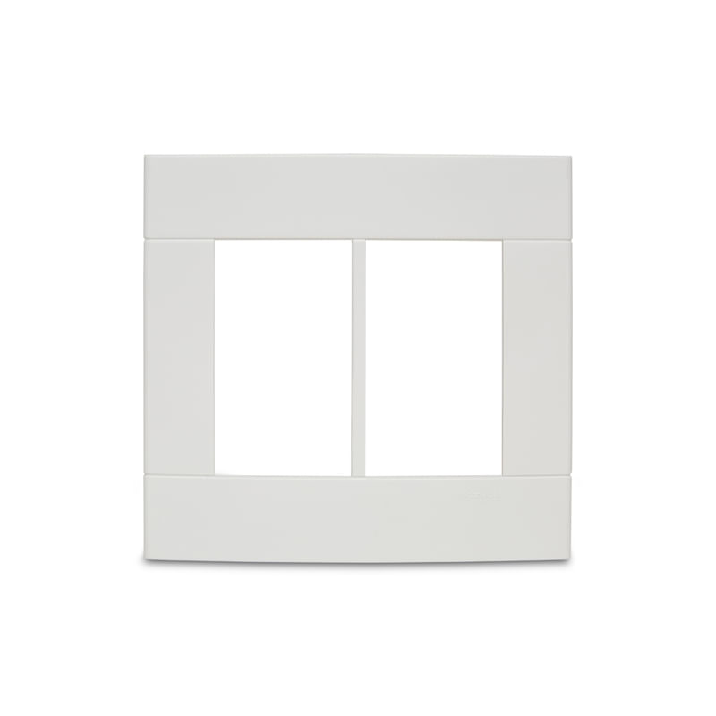 Placa 6 Postos 4x4 sem Suporte Branca Lunare