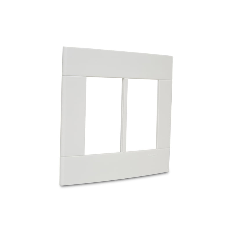 Placa 6 Postos 4x4 sem Suporte Branca Lunare