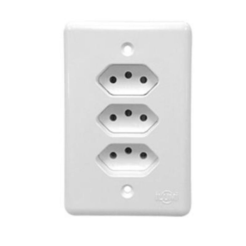 Conjunto 3 Tomadas 2P+T 20A/250V 4x2 Branco Stylus