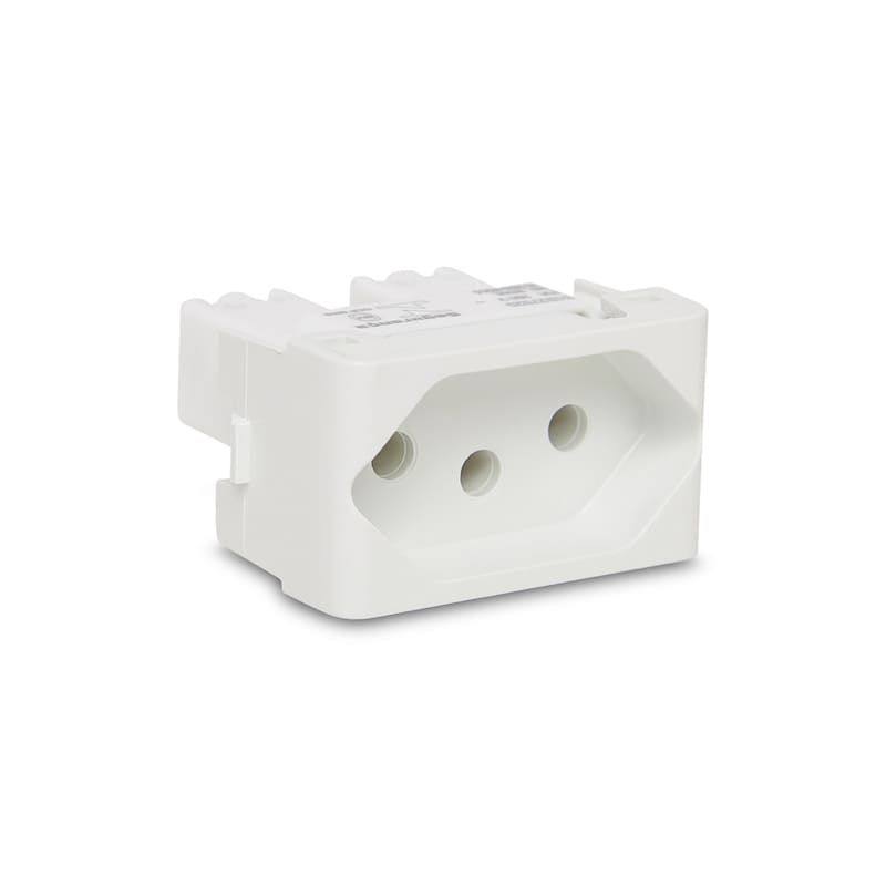 Módulo Tomada 2P+T 10A/250V Branco Lunare