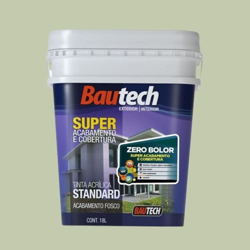 Tinta Standard Acrílica Fosco Zero Bolor Verde Primavera 18L Bautech