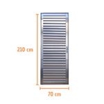 Porta Palheta Alumínio Brilhante Esquerdo 210x70cm