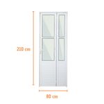 Porta Camarão Lambril Vidro Boreal Alumínio Branco Esquerdo 210x80cm