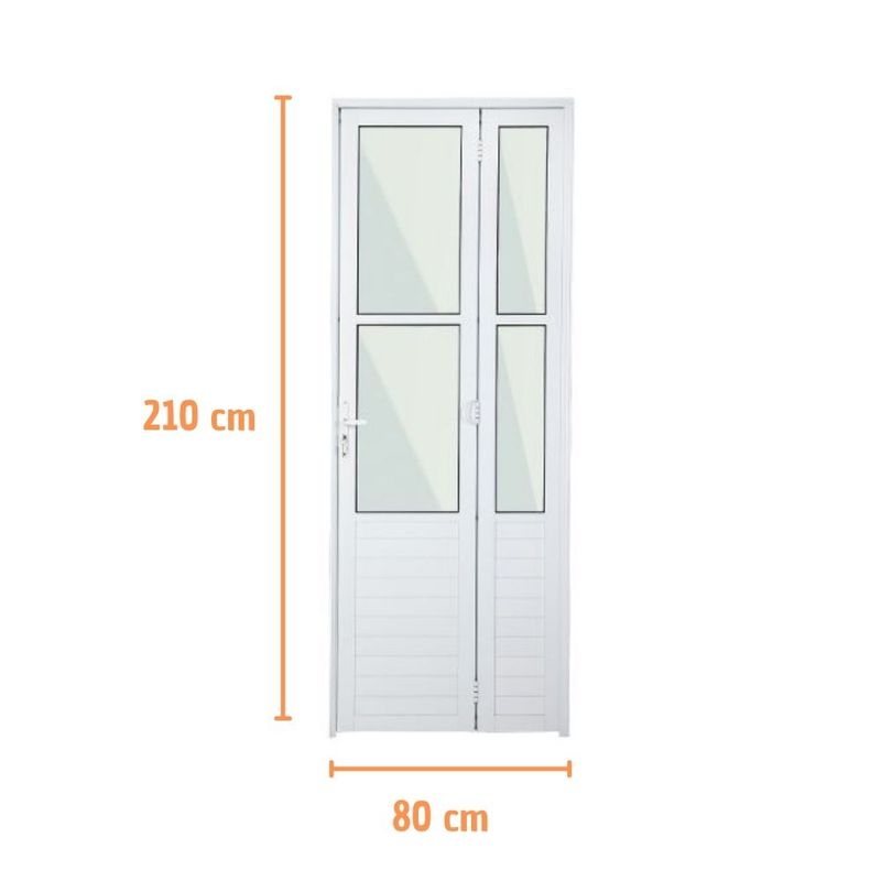 Porta Camarão Lambril Vidro Boreal Alumínio Branco Esquerdo 210x80cm