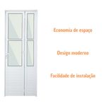 Porta Camarão Lambril Vidro Boreal Alumínio Branco Esquerdo 210x80cm