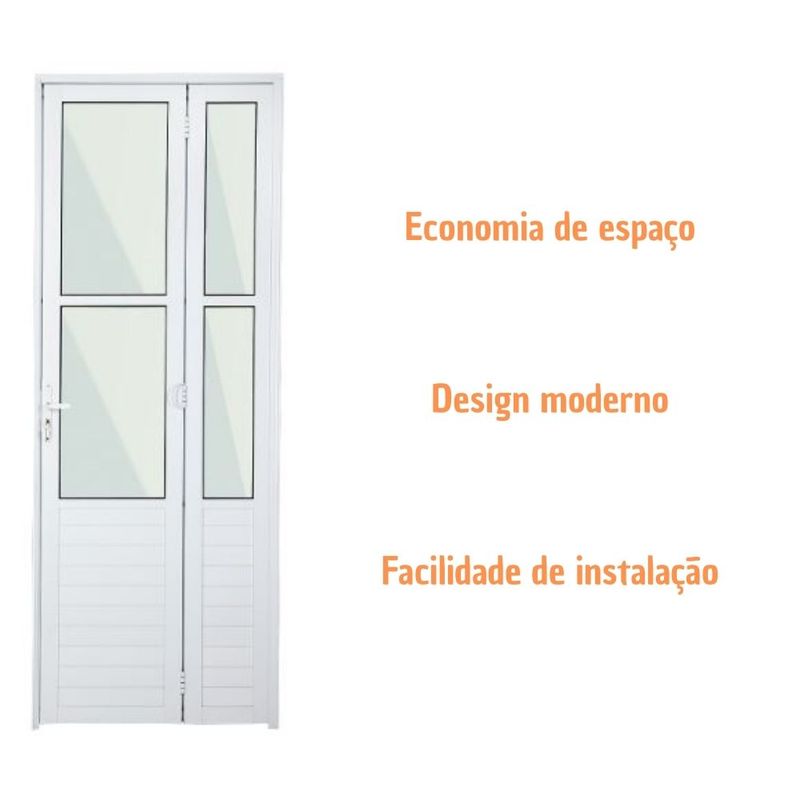 Porta Camarão Lambril Vidro Boreal Alumínio Branco Esquerdo 210x80cm