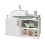 Gabinete para Banheiro Braga MDF Branco 80cm