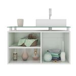Gabinete para Banheiro Braga MDF Branco 80cm