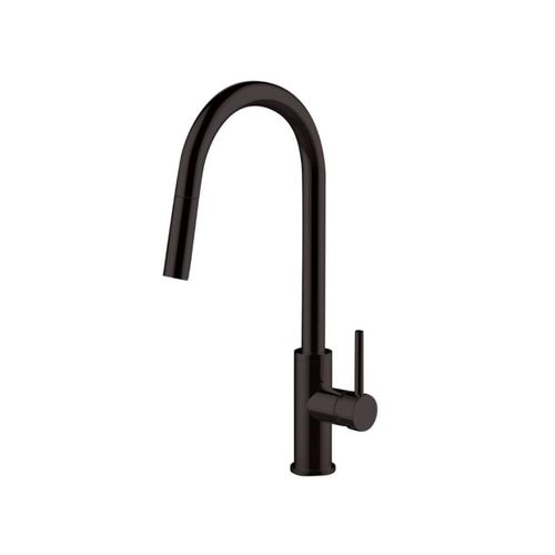 Monocomando para Cozinha Mesa Bica Alta 1/4V Preto Extensível 40cm