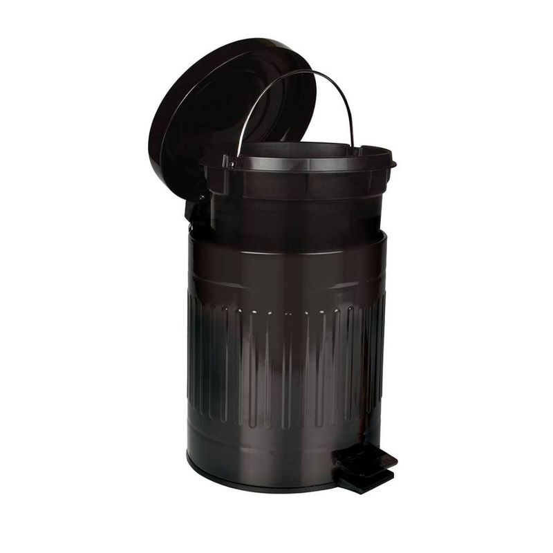 Lixeira Retrô 5L Preta Mor