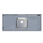 Pia para Cozinha 430 Aço Inox 120x52cm com Cuba Central