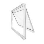 Maxim-ar Vidro Boreal sem Grade Alumínio Brilhante 60x80cm