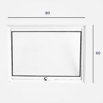 Maxim-ar Vidro Boreal sem Grade Alumínio Brilhante 60x80cm